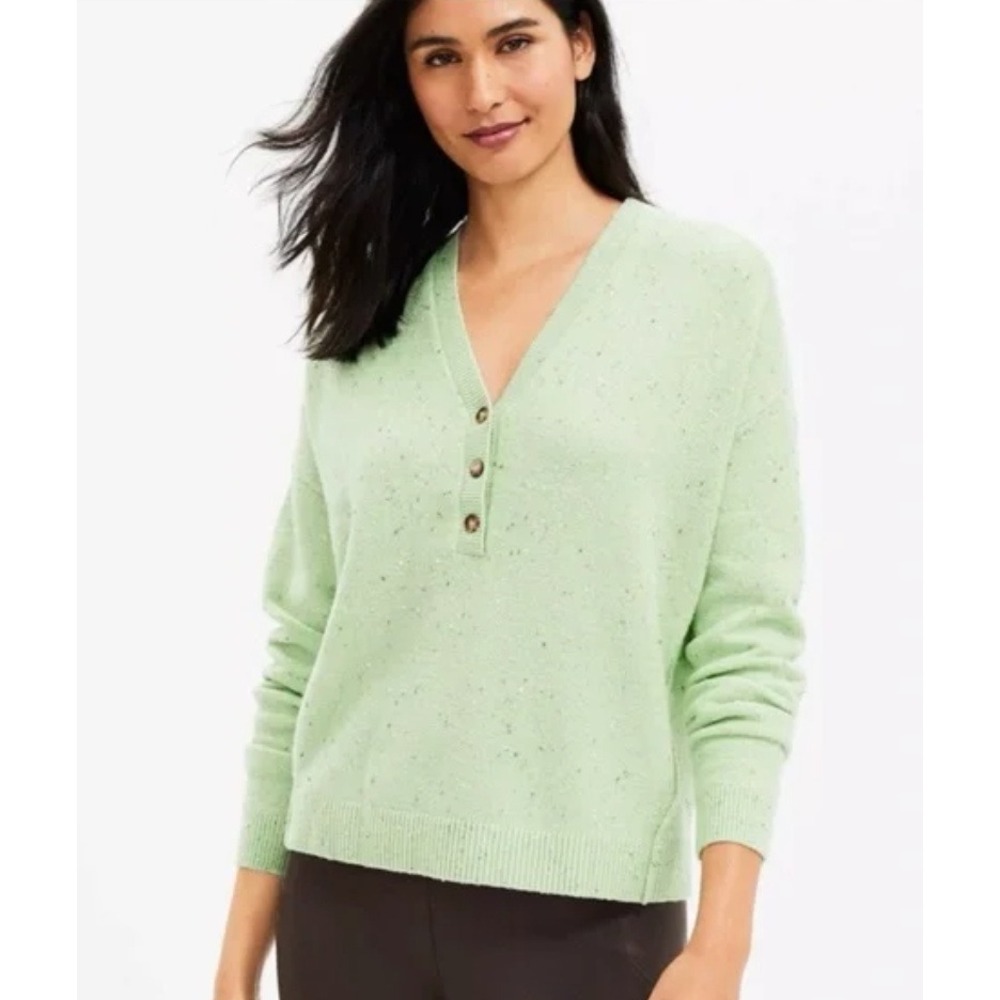 Lou &‎ Grey Mint Sweater Oversized Medium Cottagecore Grannycore Cozy Soft